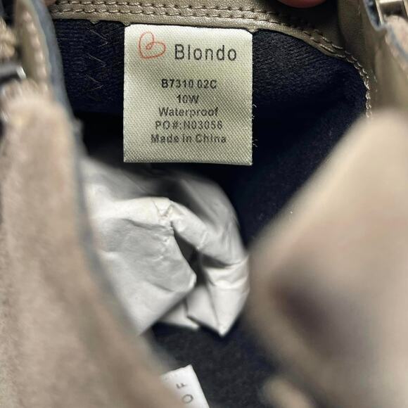 Blondo Dark Taupe Suede Leather Samara Side Zipper Ankle Boot - Picture 7 of 9